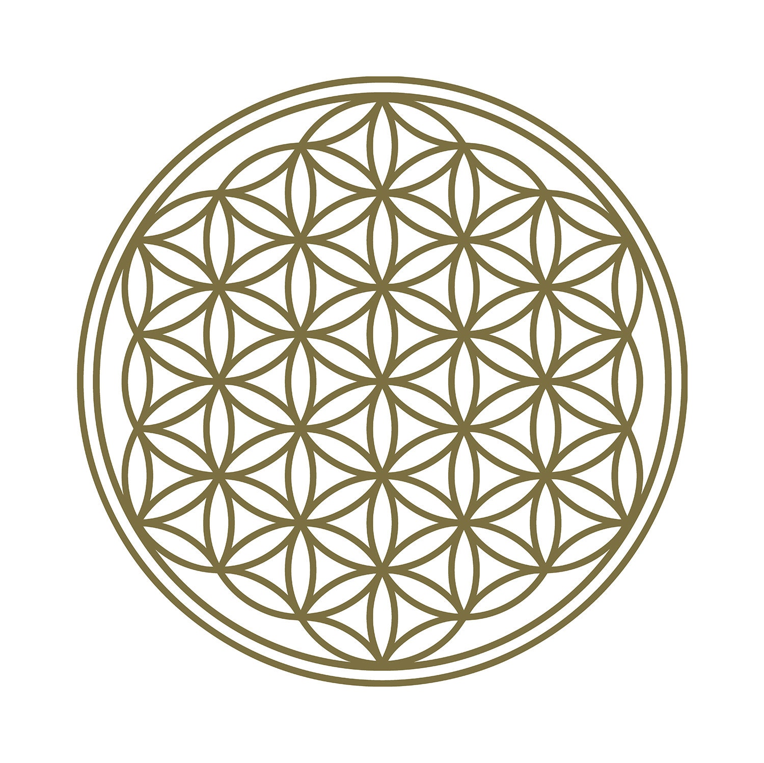 Wall Sticker Flower of Life Wall Decal Etsy