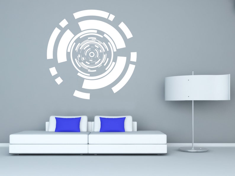 Wall Sticker Circle Abstract Wall Decal Etsy