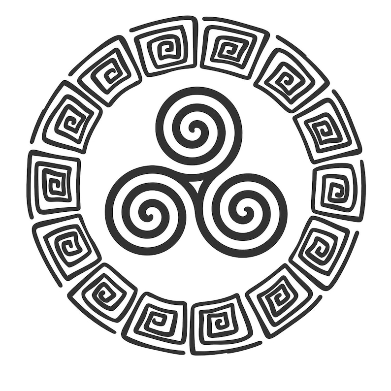 Triskele Wandtattoo – Selbstklebend, 6 Größen, Für Wohnzimmer, Küche & Mehr