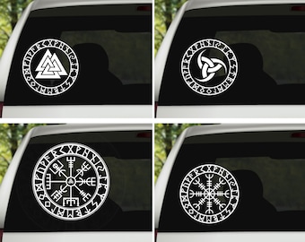 Viking symbols - car sticker in metallic colors - Premium Orafol/Oracal 951 foil