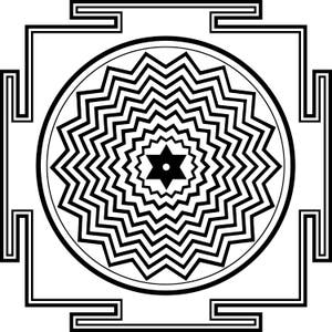 Wall Sticker Shiva in Manifestation Yantra Wall Decal image 1