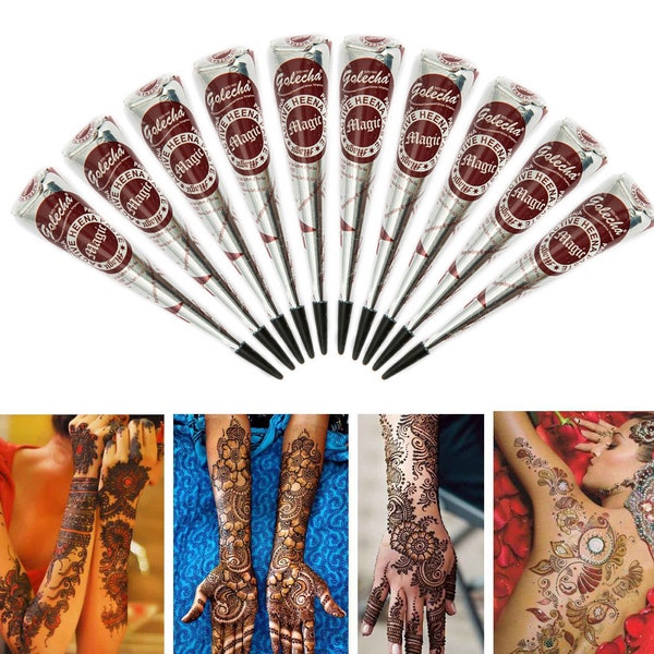 Golecha Magic Henna Kegel rot/maroon für Mehndi/Mehandi Tattoo