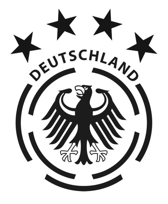Fussball EM 2020/2021 Wandtattoo Deutschland 4 Sterne Wappen Logo