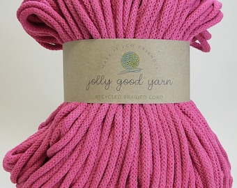 Colyton Pink Recycled Cotton 5mm Braided Macramé Cord