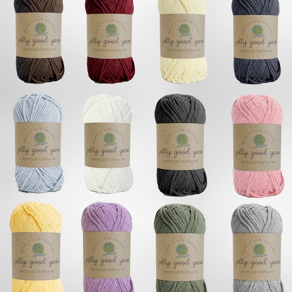 Eco-Friendly Upcycled DK Cotton Yarn, 4mm (US 6) Needle, 50g Balls, Recycled Cotton & Fibres