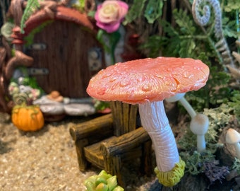 Fimo Fee Pilz, Feengarten, Terrarium, Miniaturgarten, Feen, Fee, Fimo Geschenk, Gartenpilze