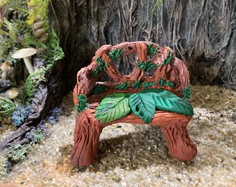 Miniature fairy garden double twig chair, fairy garden chair, fairy chair, doll house chair, mini garden, gnome seat, doll, miniature