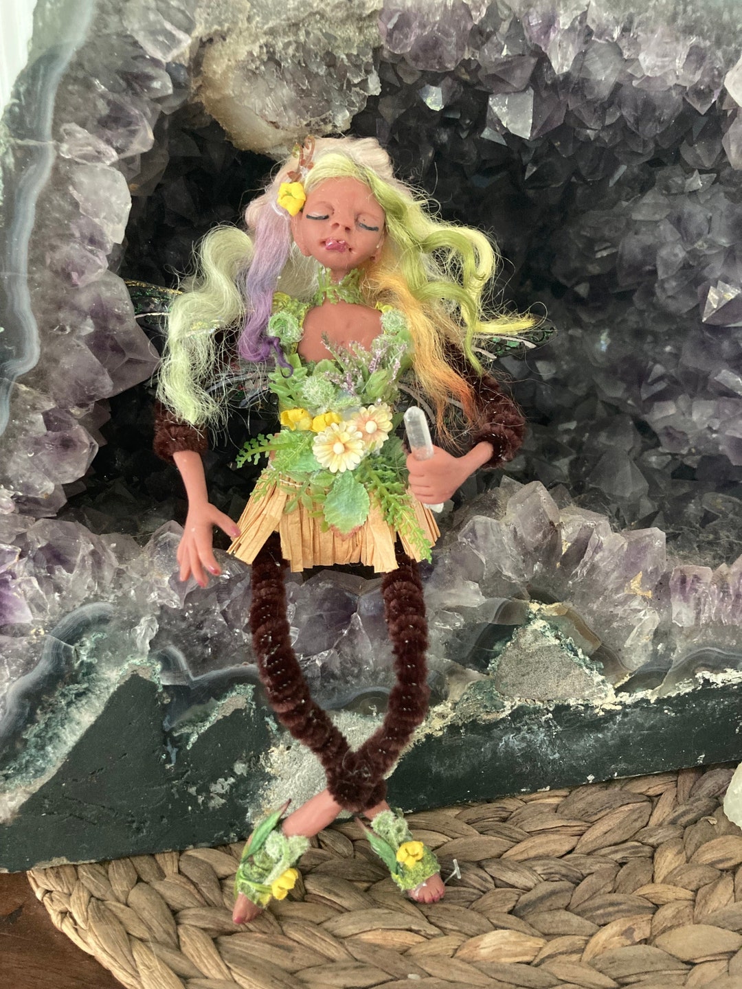 Crystal Fairy, Fairy, Fairies, Polymer Clay Fairy, Doll, Fairy Doll