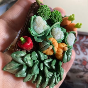 Darlin kleiner künstlicher Aufnäher Feengarten Veggie aus Holz