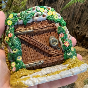 fairy garden decor, Fairy door, fairy garden, miniature garden, terrarium, fairies, polymer clay door, polymer clay, mini garden, clay door,