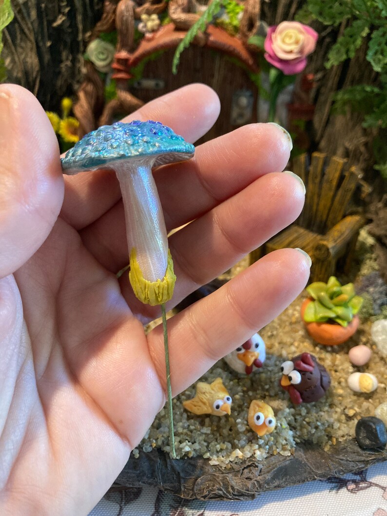 Polymer Clay Fairy Mushroom, Fairy Garden, Terrarium, Miniature Garden ...