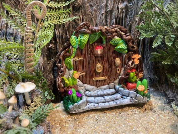 Porta Delle Fate In Miniatura In Legno - Decorazione Per Giardino, Alberi, Pareti, Per Creare Un Angolo Magico