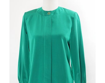 Vintage Pendleton Sophisticates Petite blusa verde