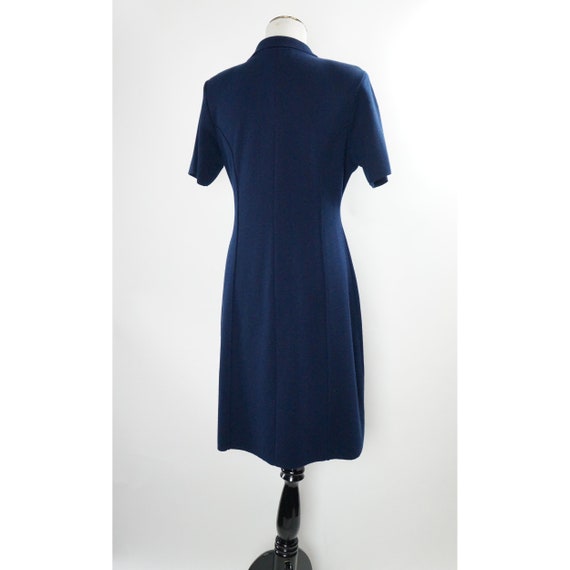 Vintage Castleberry for Appleseeds Dress, Navy Bl… - image 4