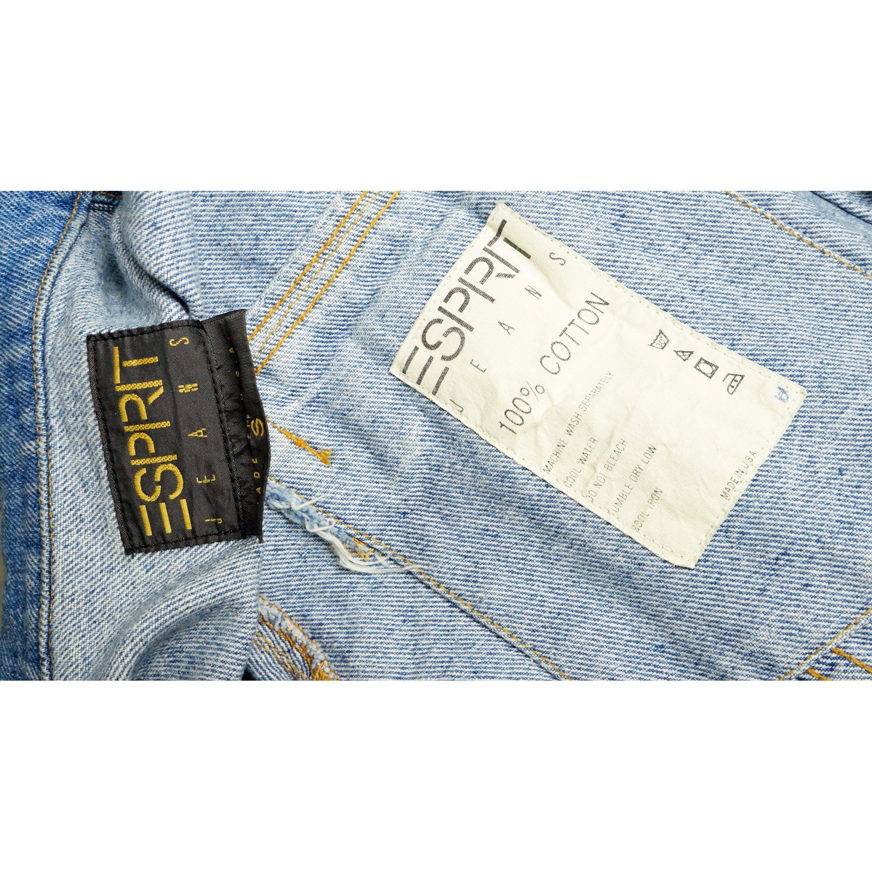 Vintage 80s Esprit Jeans Jacket Batwing Dolman Sleeves Stone | Etsy