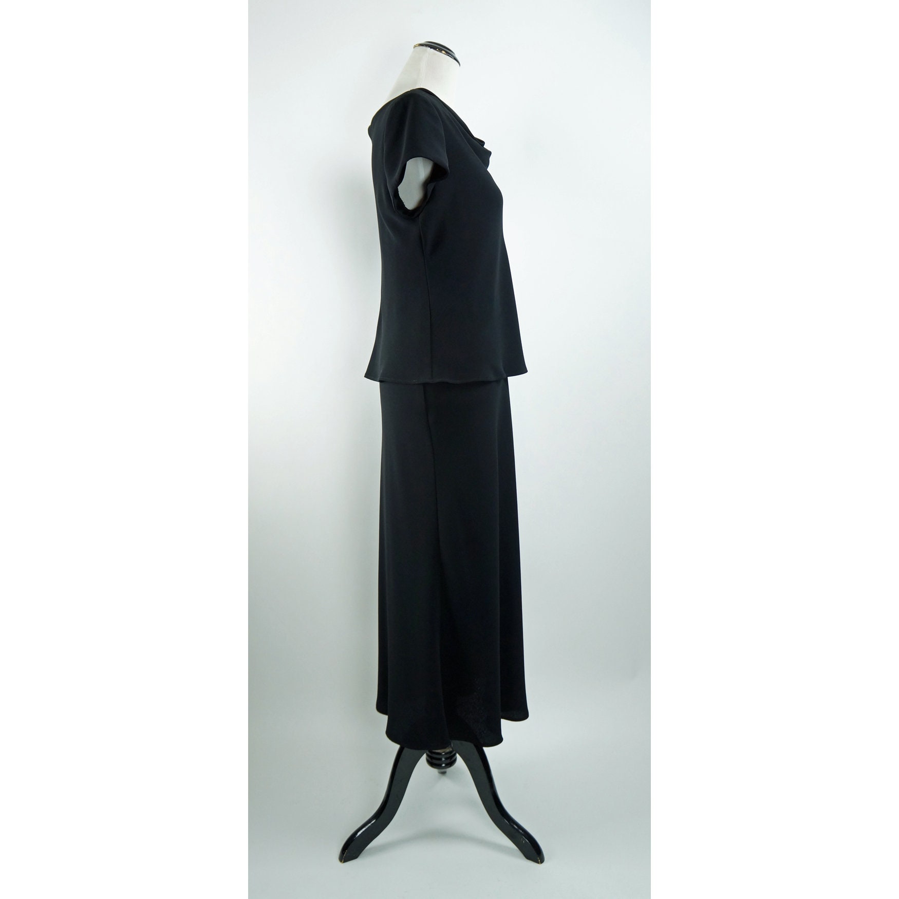 Vintage Little Black Dress 90s NOS Kaufmann's Evening | Etsy