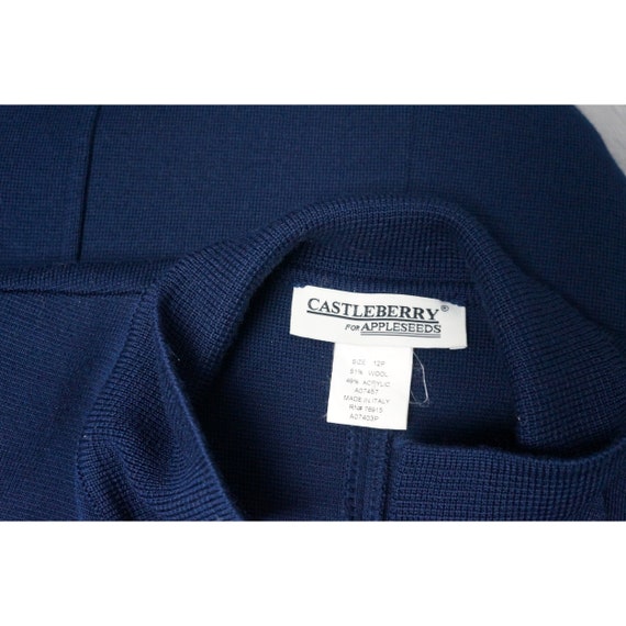 Vintage Castleberry for Appleseeds Dress, Navy Bl… - image 7