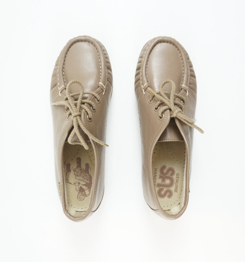 Vintage Sas Shoes Womens Oxfords Beige Lace Ups Comfort | Etsy