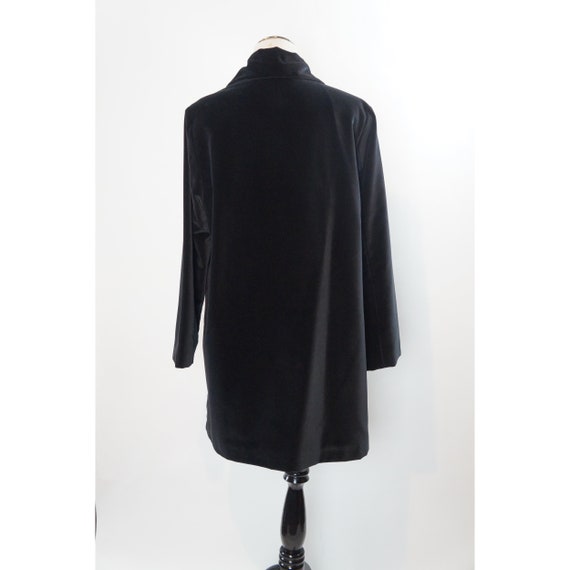 Vintage Velvet Coat, Winter Swing Coat, Knee Leng… - image 4
