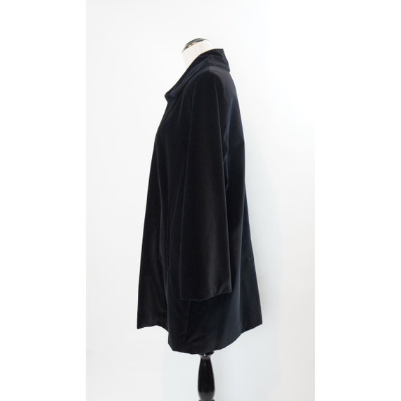 Vintage Velvet Coat, Winter Swing Coat, Knee Leng… - image 3