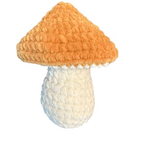 Large Plush Handmade Crochet Mushroom Pillow image 1