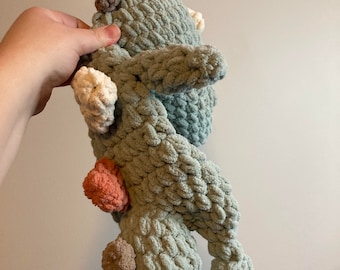 Handmade Crochet Plush Super Soft Snuggly Dinosaur Lovey