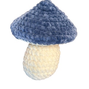 Large Plush Handmade Crochet Mushroom Pillow image 2