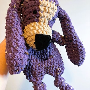 Handmade Crochet Plush Super Soft Snuggly Hound Doggie Lovey image 3