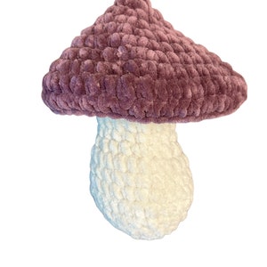 Large Plush Handmade Crochet Mushroom Pillow image 4