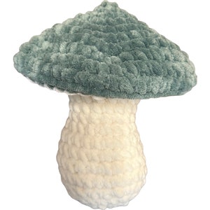Large Plush Handmade Crochet Mushroom Pillow image 6