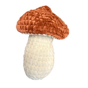 Large Plush Handmade Crochet Mushroom Pillow image 3