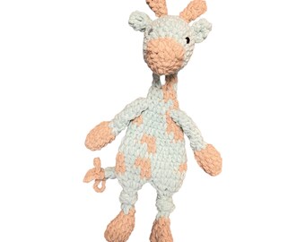 Crochet Snuggle Lovey Giraffe Ready to Ship Baby Shower Gift