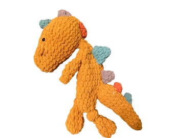 Handmade Crochet Plush Super Soft Snuggly Dinosaur Lovey