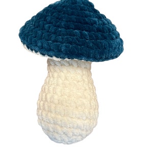 Large Plush Handmade Crochet Mushroom Pillow image 7