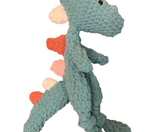 Handmade Crochet Plush Super Soft Snuggly Dinosaur Lovey