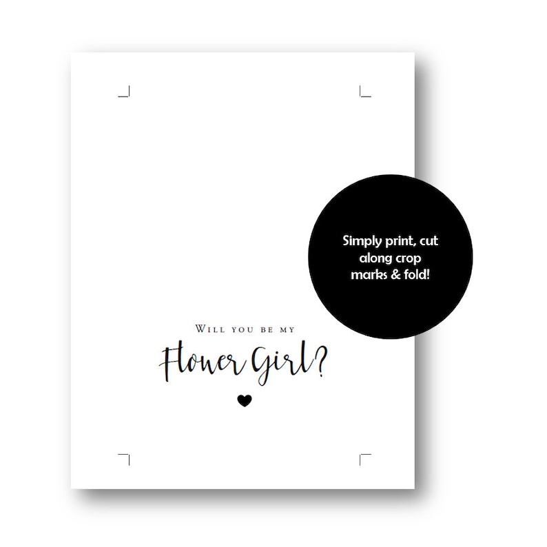 FPS0024 Flower Girl Proposal Card Will You Be My Flower Girl Card
