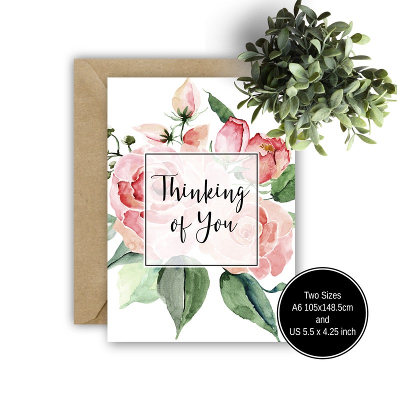 Printable Questioning of Oneself Card, Purple Floral Greeting Card, Issues Sympathies Card, Watercolour Card, Printable Card, Blank Greeting Card image about Printable Thinking of You Cards titled Printable Wanting to know of Your self Card, Red Floral Greeting Card, Intellect Sympathies Card, Watercolour Card, Printable Card, Blank Greeting Card