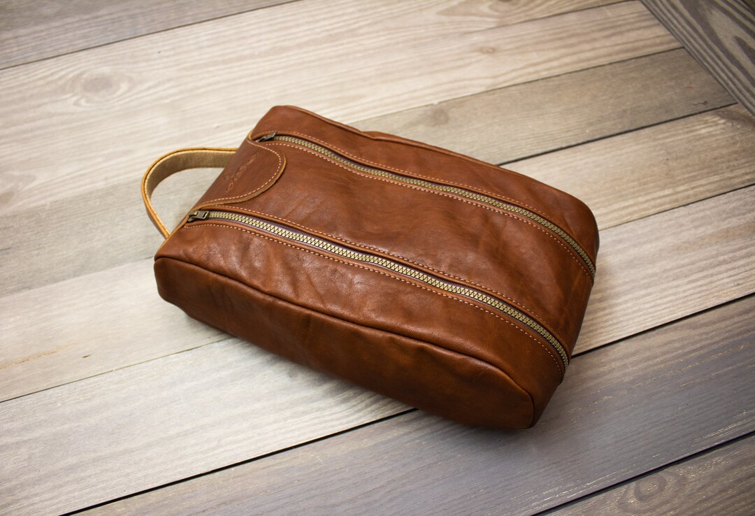 Leather Shoe Bag, Chestnut Leather Shoe Bag, Handcrafted, Golf Shoe Bag