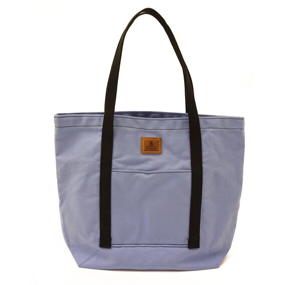 light blue tote bag