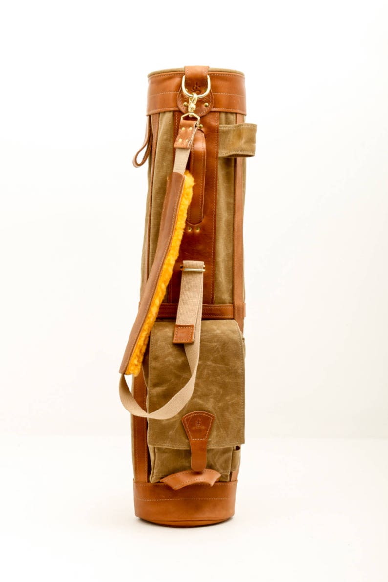 Personalized Sunday Vintage Style Leather and Canvas Golf Bag Etsy