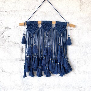 Dark Blue macrame - Wall decor Christmas present