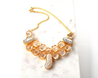 Natural gemstone necklace