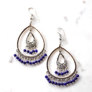 Oxidized Dangle Earrings: Indian Ethnic Jewelry, Handmade