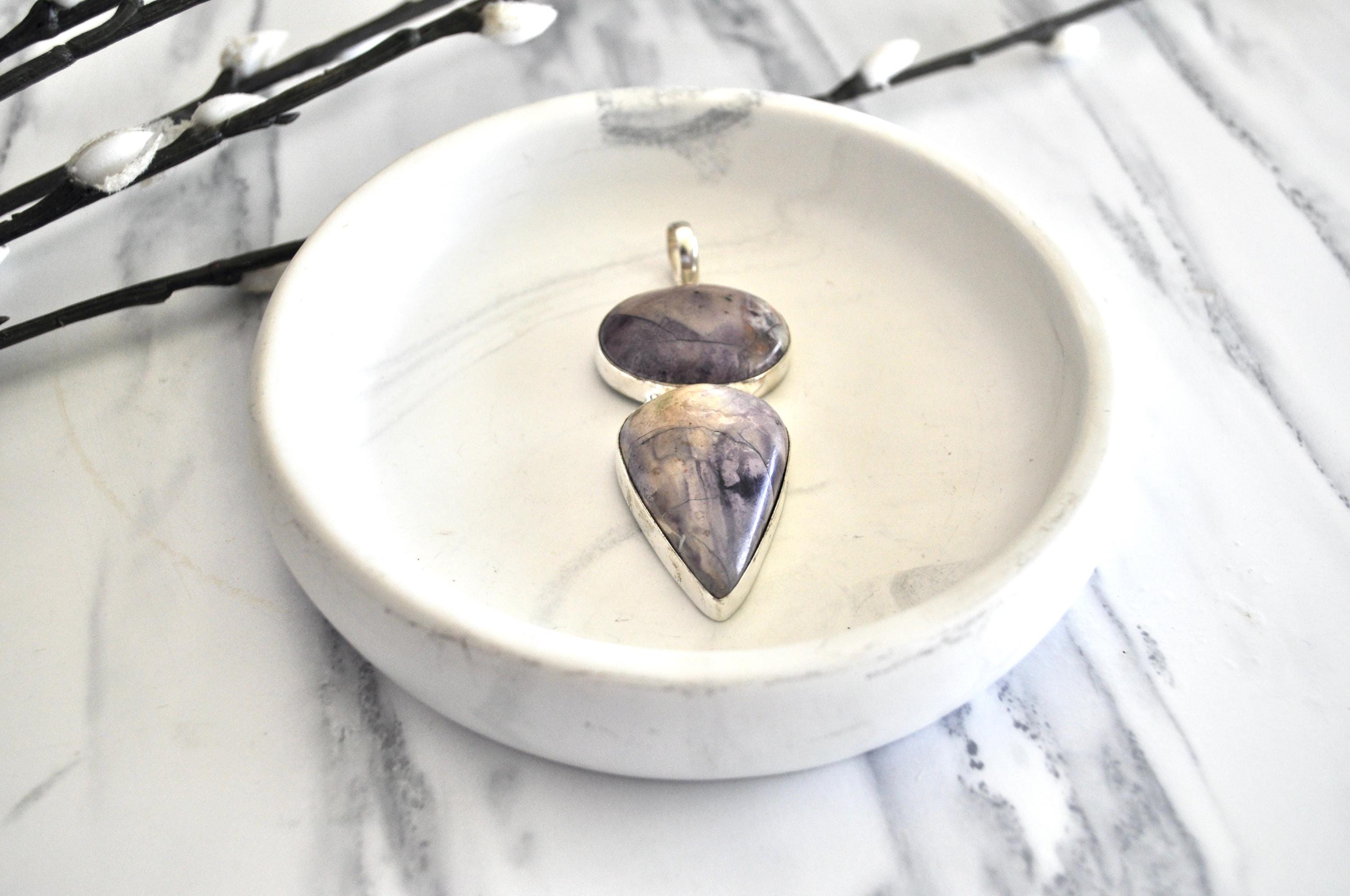 アフガナイトストーンペンダント：手作りのドイツシルバー＆ブロンズ