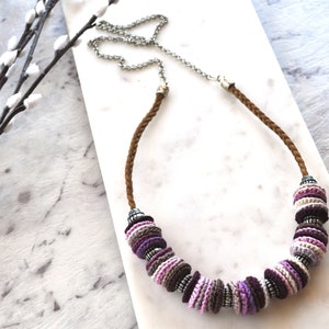 Christmas gifts - Purple crochet necklace