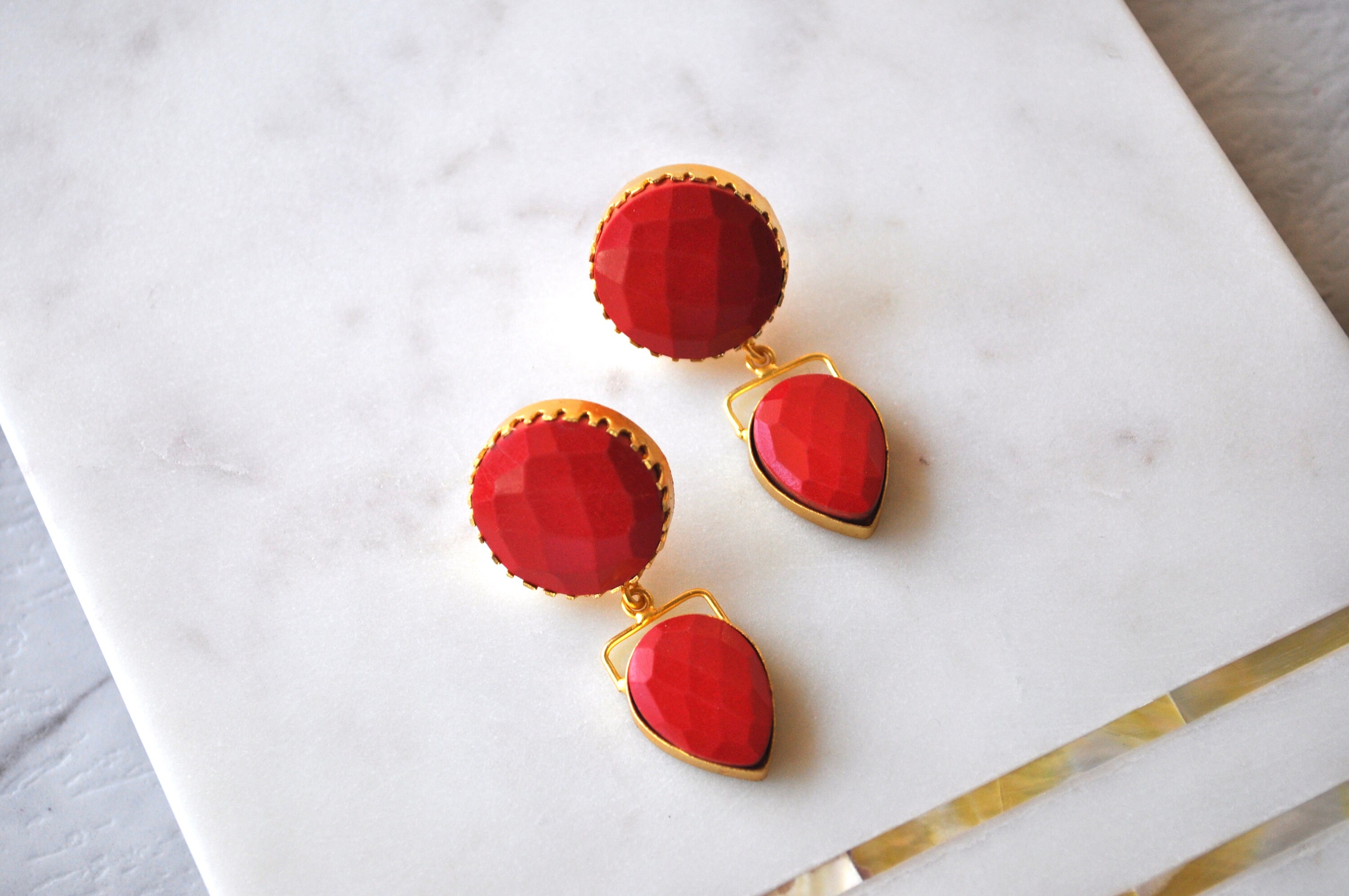 Red Statement Earrings Red Earrings Red Earrings Dangle Red Drop Earring red Dangle Earrings Red