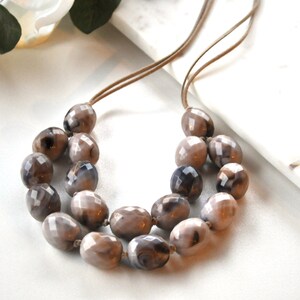 Grey and Brown statement necklace