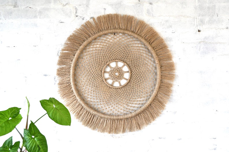 Custom Made Extra Large Circular Jute Macrame Wall Hanging - Etsy