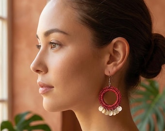 Crochet Earring - Ecofriendly Earring - Sustainable Earrings - Handmade Jewellery
