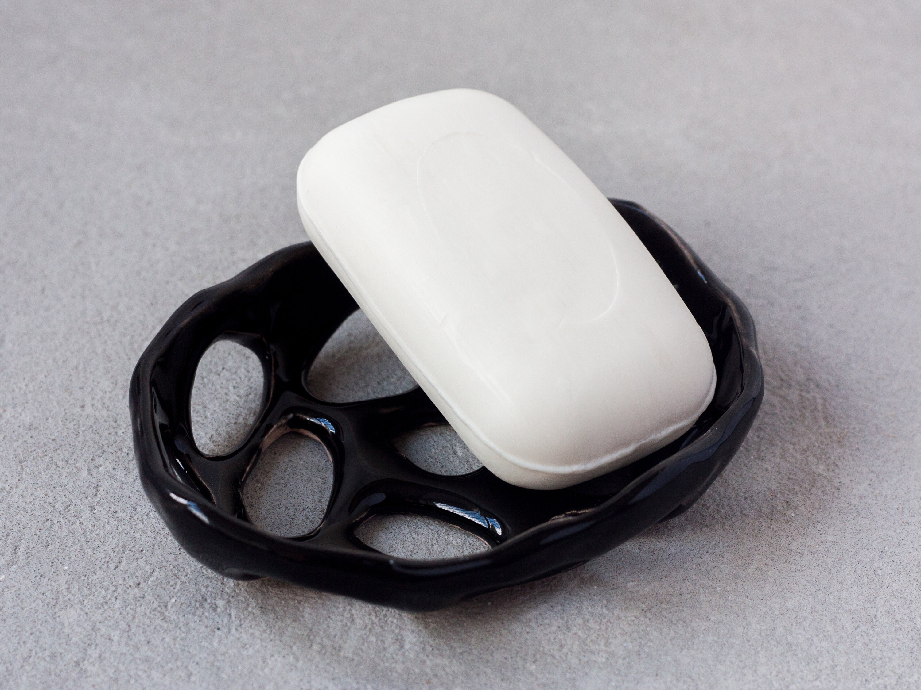 Black soap dish draining soap dish bathroom accessories Etsy